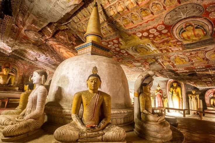 CAVE TEMPLES OF DAMBULLA – Dambulla cave temple, also known as the Golden Temple of Dambulla is a World Heritage Site in Sri Lanka_ It is the largest and best-preserved cave temple in Sri Lanka_